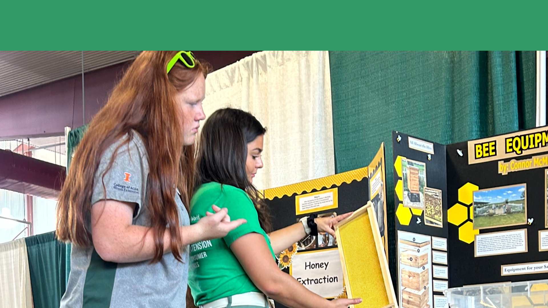 youth look at a project.
