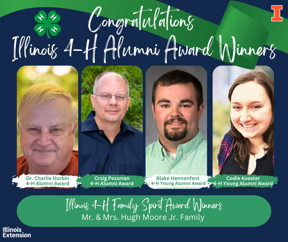Congratulations 2023 Illinois 4-H Alumni Award Winners