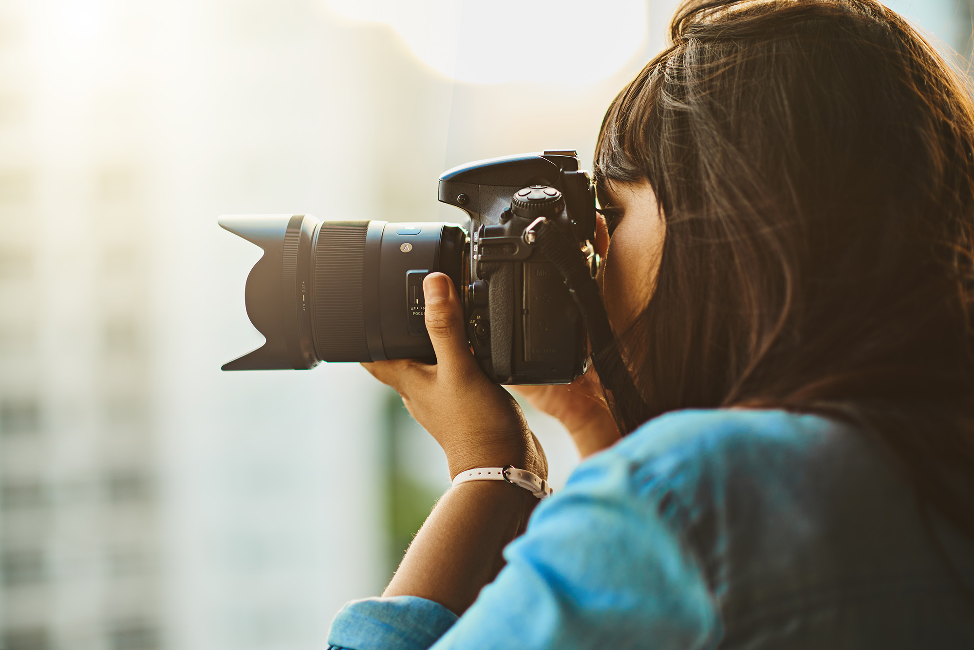 woman taking a photo
