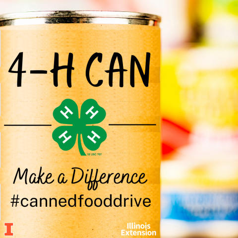 can with label with 4-H can make a difference