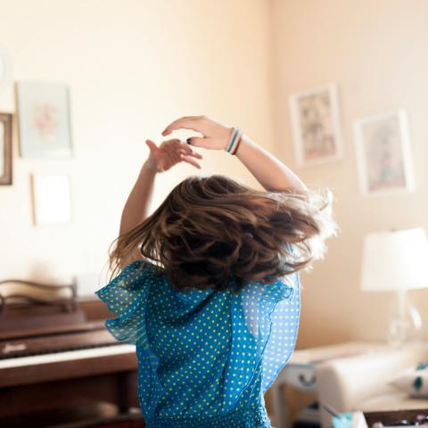 Girl spinning