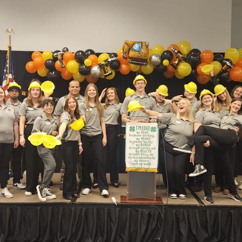 Junior Leadership Conference group on stage