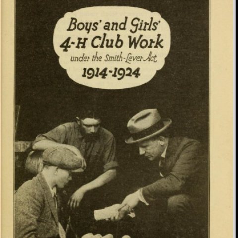 USDA flier announcing Boys and Girls 4-H club work