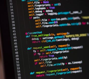 Code on screen