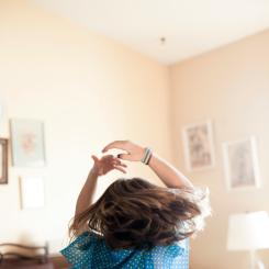 Girl spinning